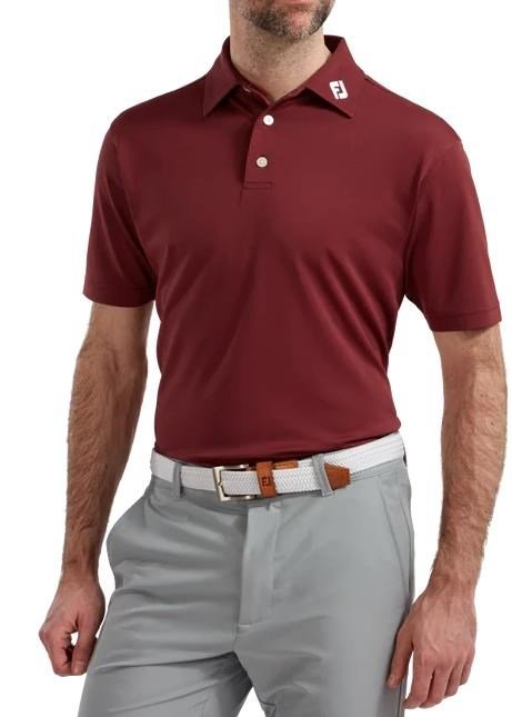 FootJoy Stretch Pique Solid pánske polo, maroon