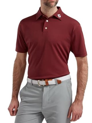 FootJoy Stretch Pique Solid pánske polo, maroon