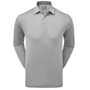 FootJoy Long Sleeve Thermocool Self Athletic Fit pánske polo, sivé