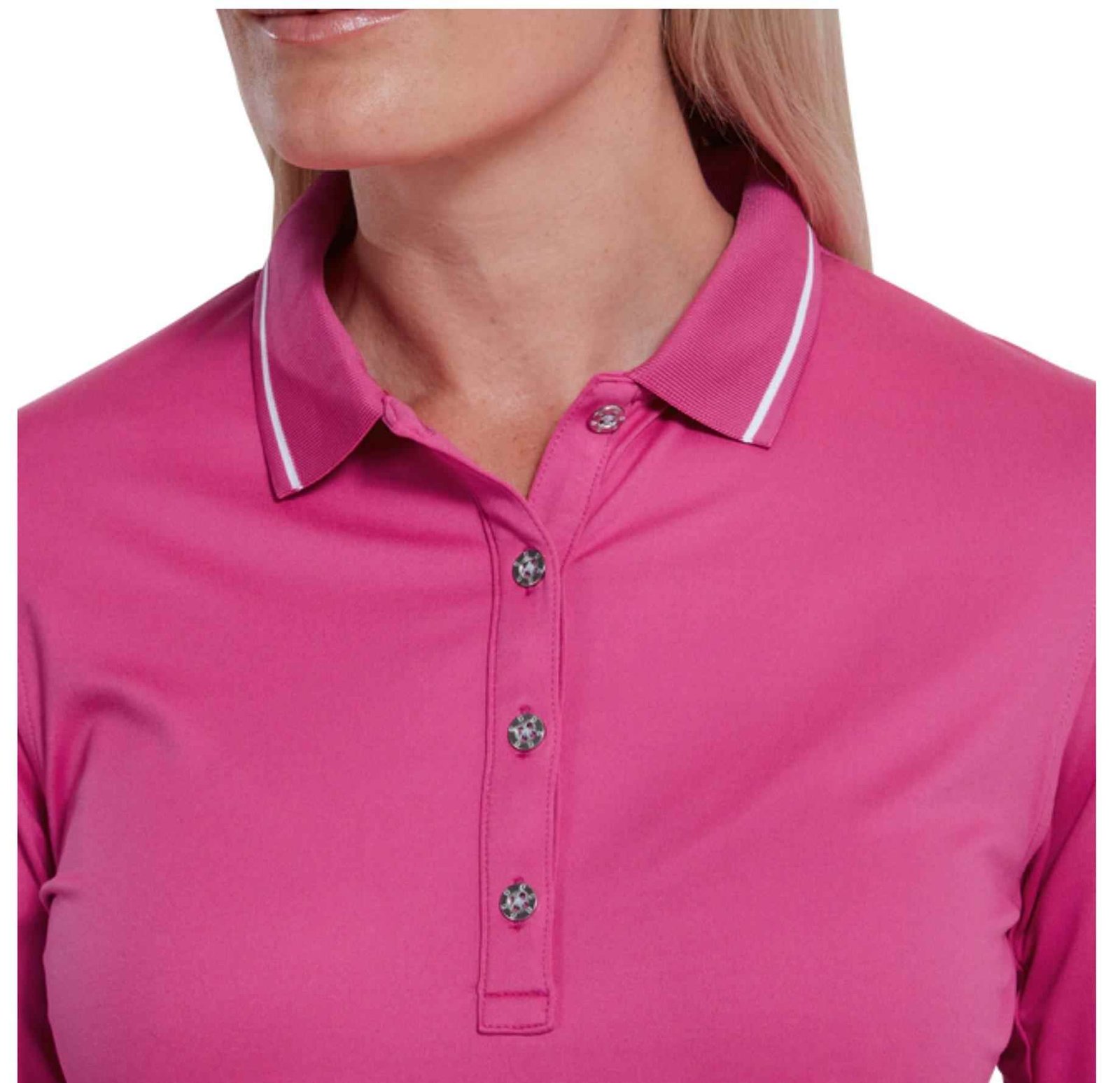 FootJoy Thermal Long Sleeved dámske polo, ružové