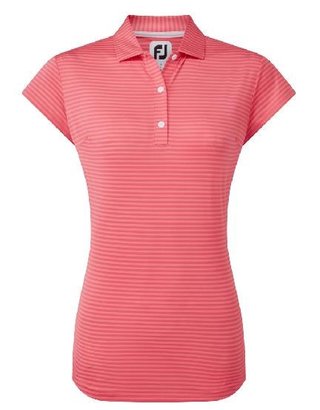 FootJoy Tonal Stripe Lisle dámske polo, koralové
