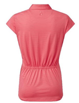 FootJoy Tonal Stripe Lisle dámske polo, koralové
