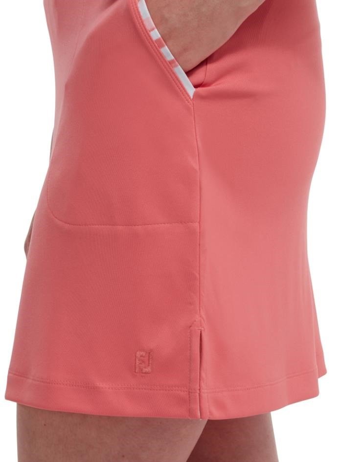 FootJoy Interlock Watercolour Trim dámska golfová sukňa, bright coral