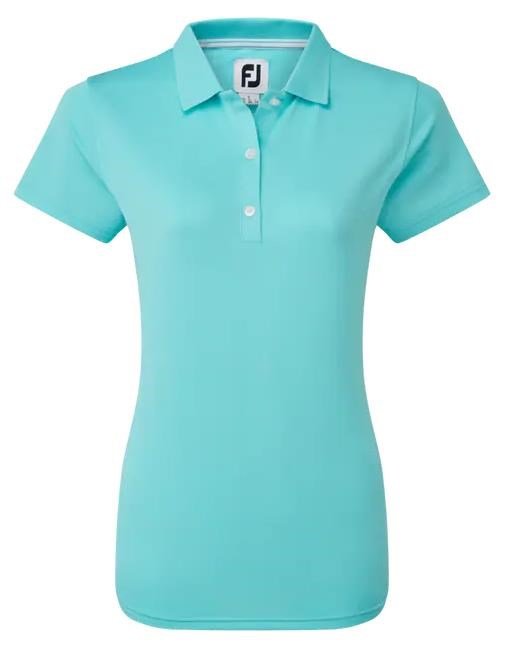 FootJoy Stretch Pique Solid dámske polo, aqua