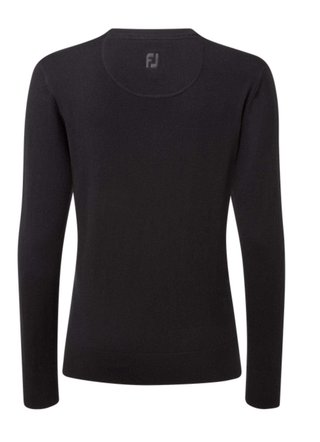 FootJoy Wool Blend V-Neck dámsky pulóver, čierny