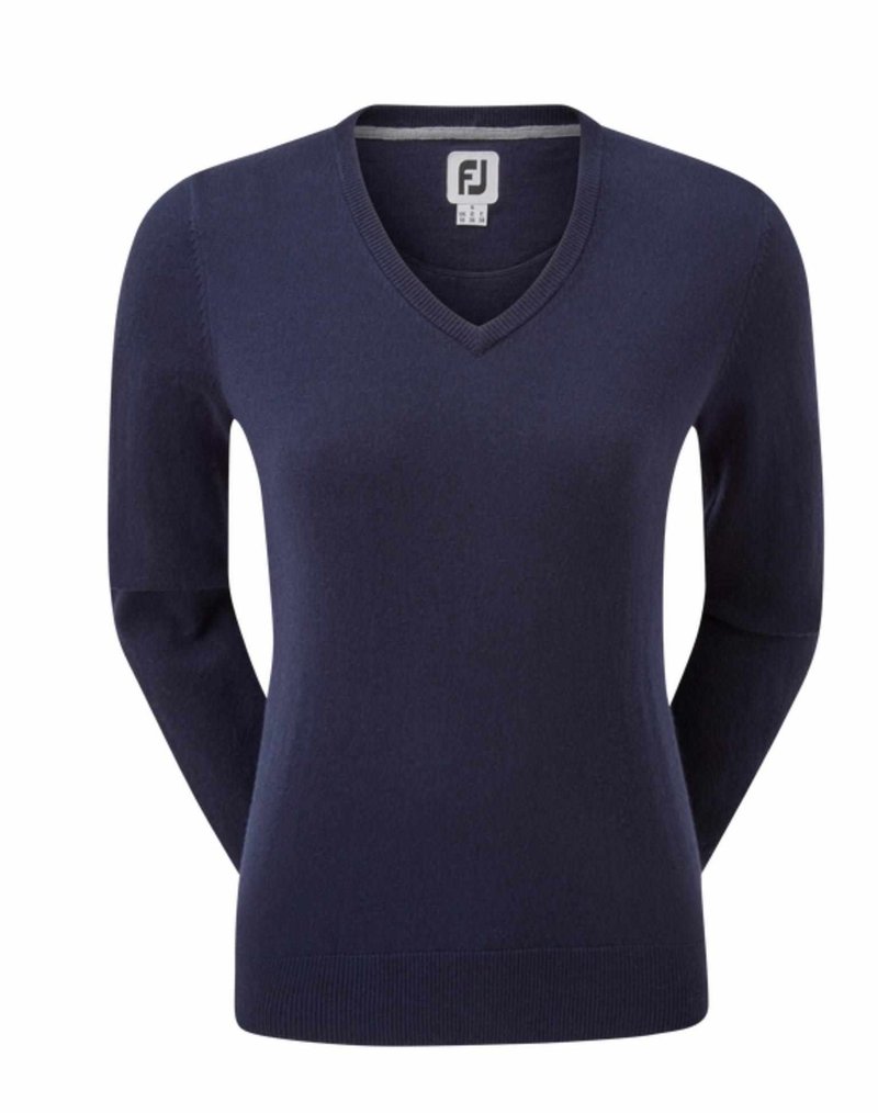 FootJoy Wool Blend V-Neck dámsky pulóver, navy