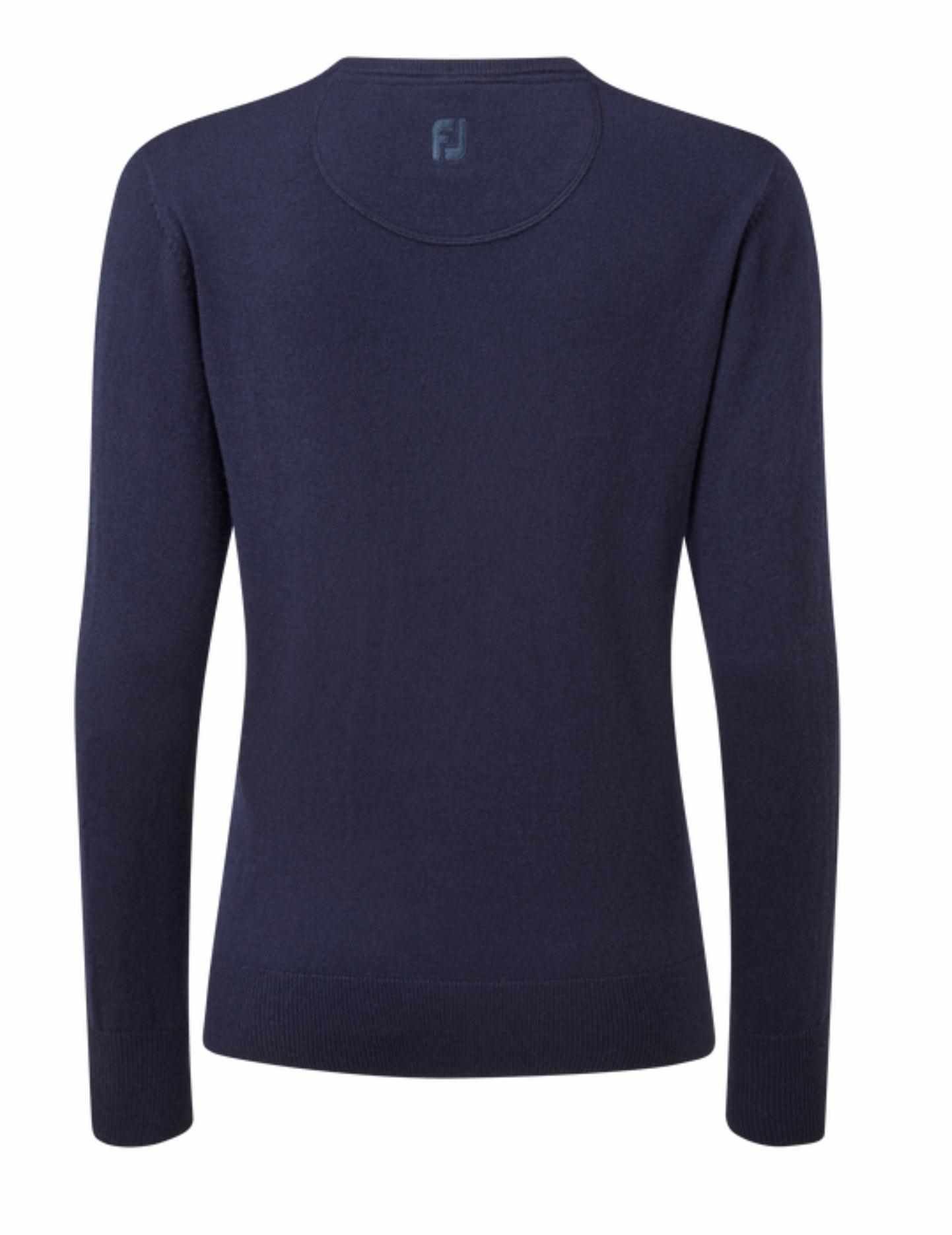 FootJoy Wool Blend V-Neck dámsky pulóver, navy