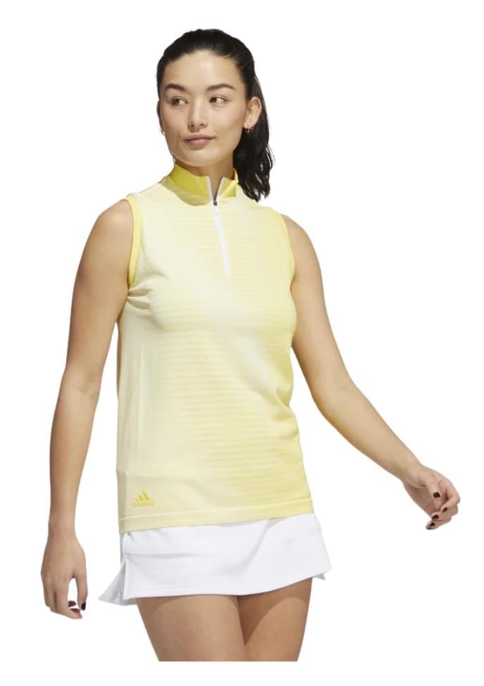 Adidas Primeknit dámske polo bez rukávov, žlté