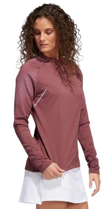 Adidas Cold Rdy Long Sleeve Mock dámska mikina, burgundy