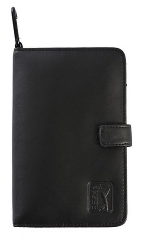 PGA Tour Real Leather Score Card and Accessory Wallet, čierna