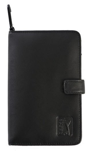 PGA Tour Real Leather Score Card and Accessory Wallet, čierna