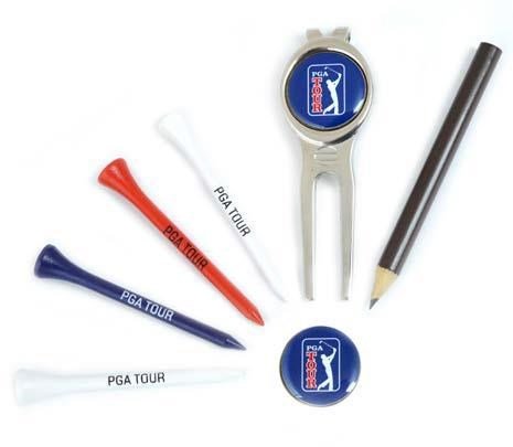 PGA Tour Real Leather Score Card and Accessory Wallet, čierna