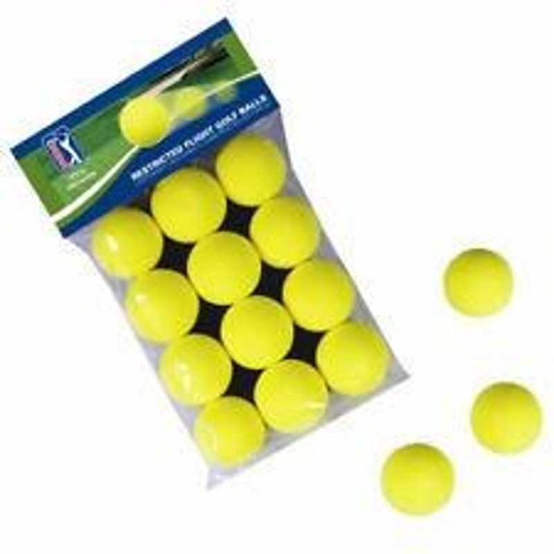 PGA Tour Indoor-Outdoor tréningové loptičky (12 loptičiek), žlté