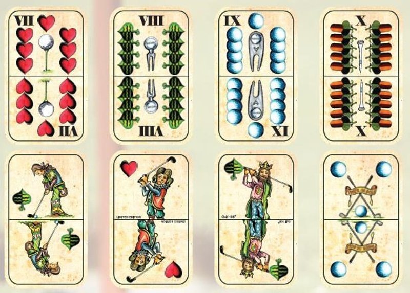Golfové hracie karty pre mariáš, limitovaná edícia Retro