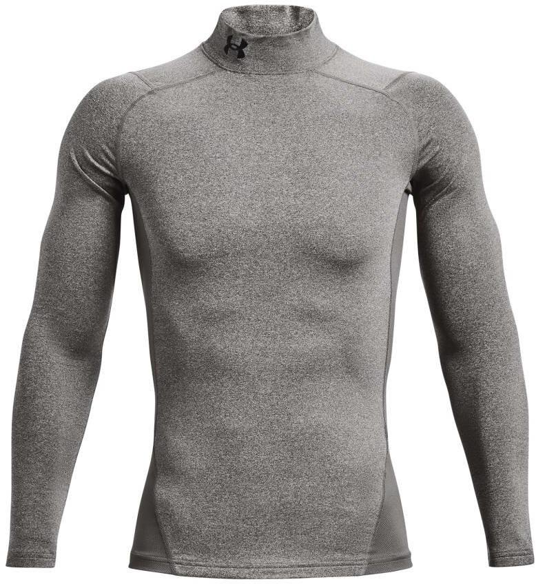 Under Armour ColdGear® Compression Mock pánský vrchný diel, charcoal light heather/black