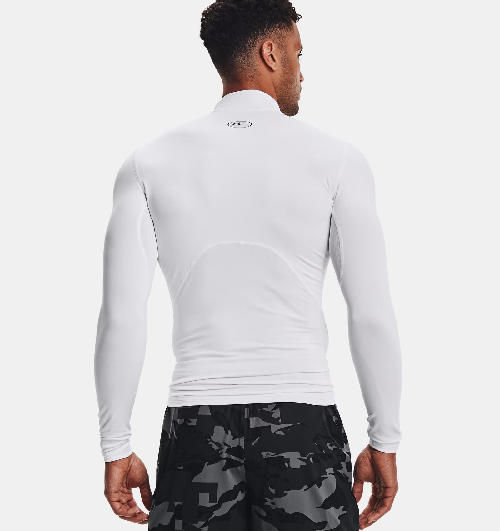 Under Armour ColdGear® Compression Mock pánský vrchný diel, biely