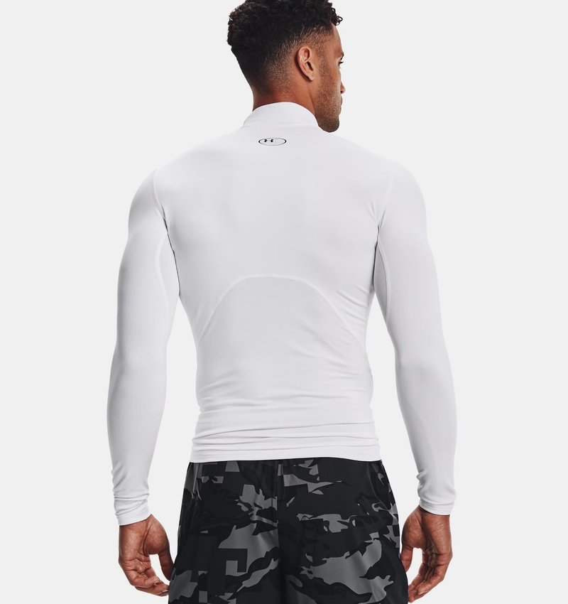 Under Armour ColdGear® Compression Mock pánský vrchný diel, biely