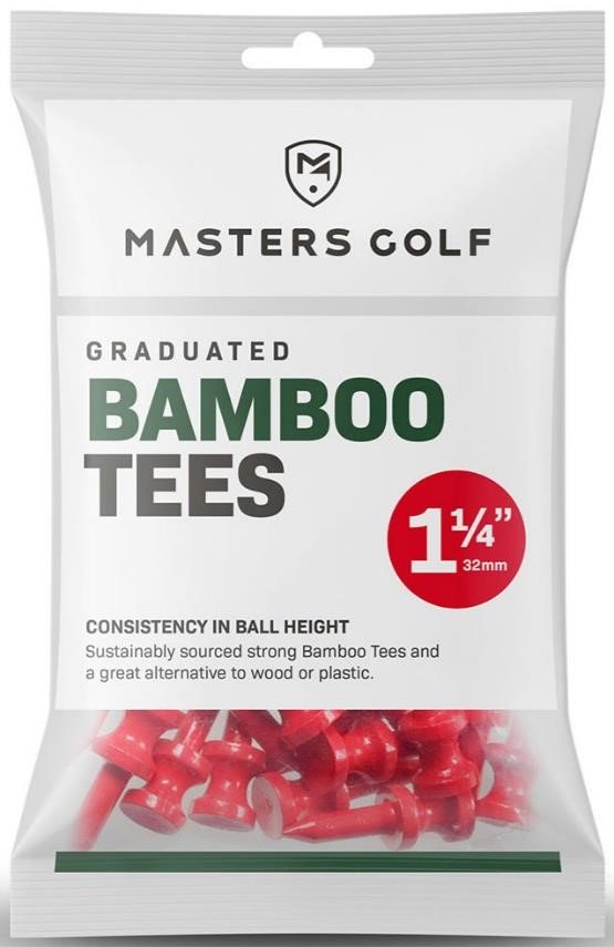 Masters Golf Masters Graduated Bamboo tees 32mm (1 1/4"), 25ks, červená