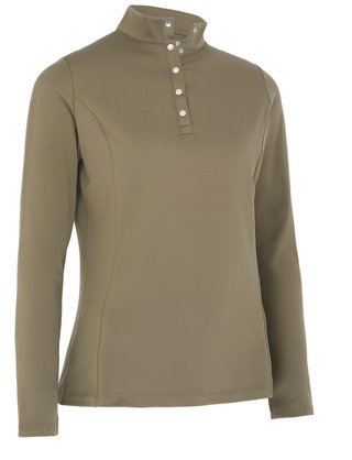 Callaway Thermal Longsleeve Fleece Back Jersey dámske polo, industrial green