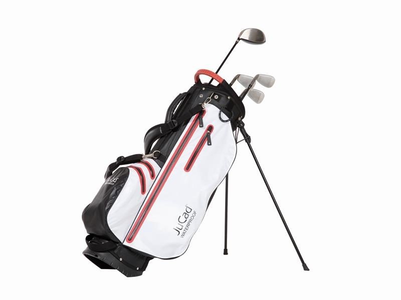JuCad Waterproof 2in1 stand bag, čierna/biela/červená