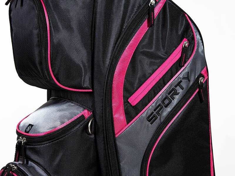 JuCad Sporty cart bag, čierno/ružový