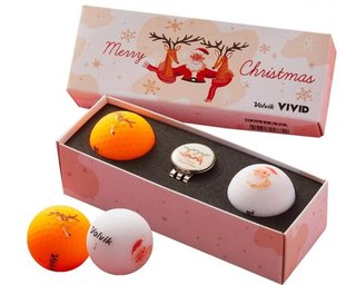 Volvik VIVID Merry Christmas golfové loptičky, mix barev