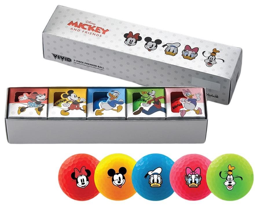 Volvik VIVID DISNEY MICKEY and friends golfové loptičky, mix barev