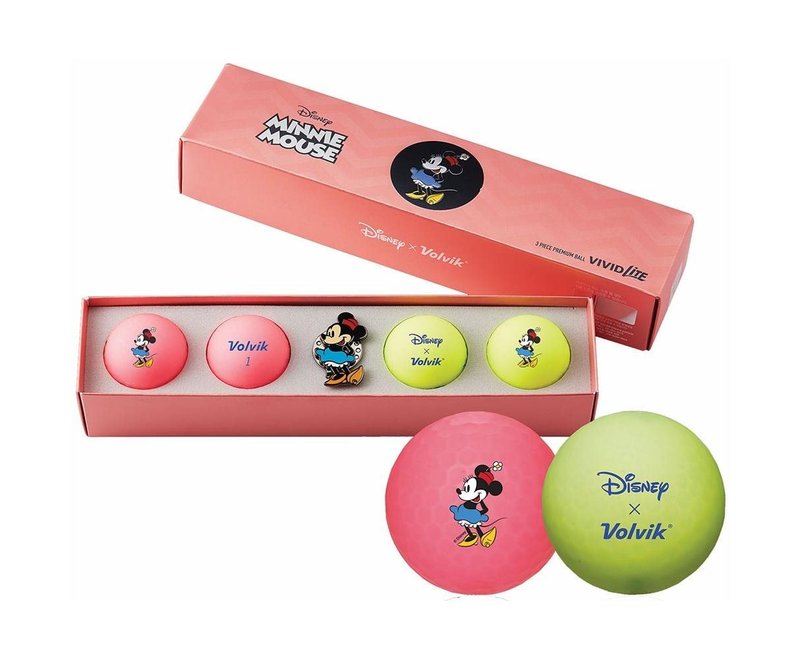 Volvik VIVID Lite DISNEY MINNIE MOUSE golfové loptičky, mix barev