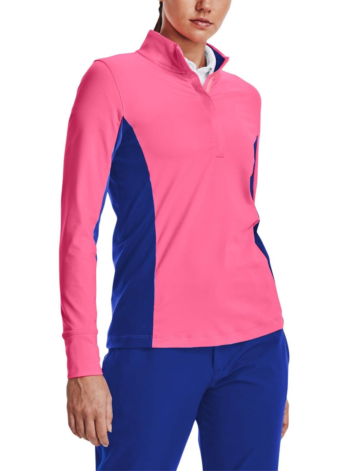 Under Armour Storm Midlayer 1/2 Zip dámska mikina, pink punk/versa blue