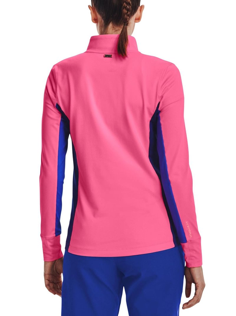 Under Armour Storm Midlayer 1/2 Zip dámska mikina, pink punk/versa blue