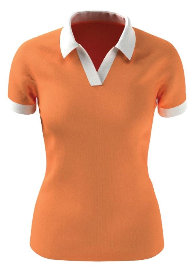 Callaway V-Placket Colorblock dámske polo, nectarine