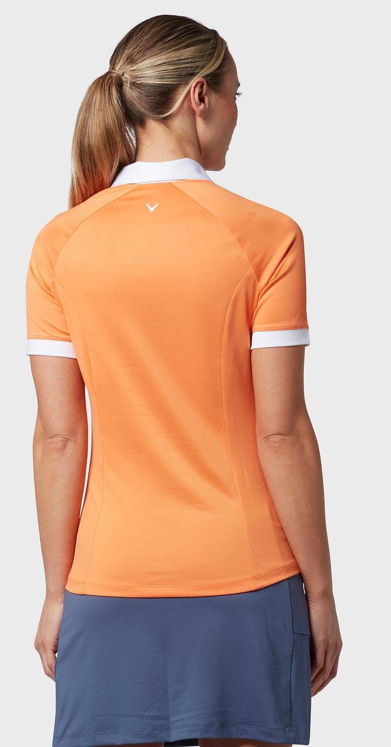Callaway V-Placket Colorblock dámske polo, nectarine