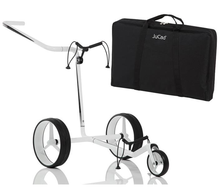 JuCad Carbon manuálny vozík, čierno/biely + prenosná taška JTT