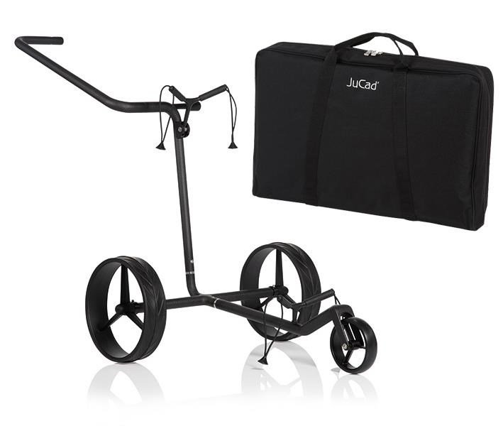 JuCad Carbon Shadow 3-kolesový manuálny vozík, matná čierna + prepravná taška JTT