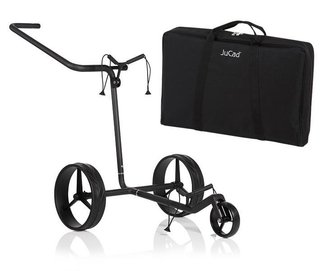 JuCad Carbon Shadow 3-kolesový manuálny vozík, matná čierna + prepravná taška JTT
