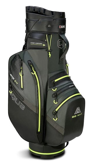 Big Max AQUA Silencio 4 Organizer cart bag, forest green/black/lime