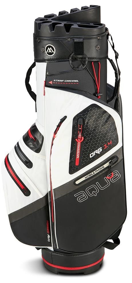Big Max AQUA Silencio 4 Organizer cart bag, biela/čierna/červená