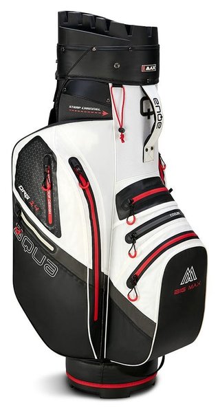 Big Max AQUA Silencio 4 Organizer cart bag, biela/čierna/červená