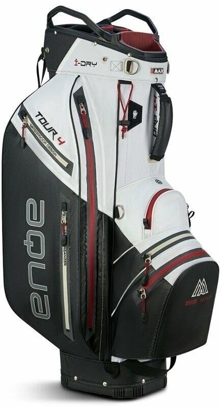 Big Max AQUA Tour 4 cart bag, biela/čierna/merlot
