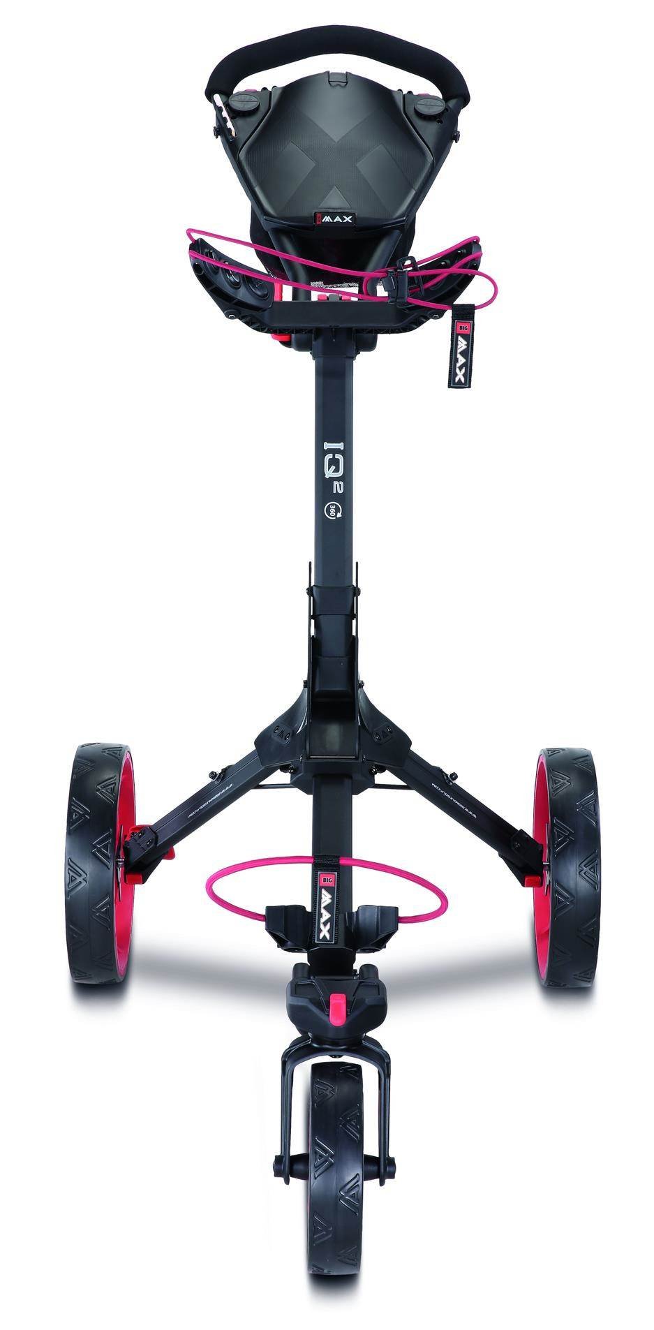 Big Max IQ2 360 manuálny golfový vozík, čierno/červená
