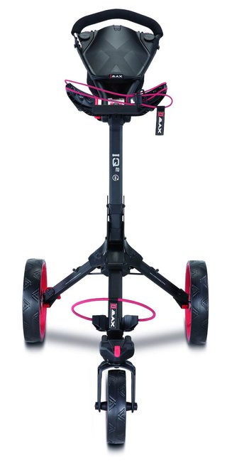 Big Max IQ2 360 manuálny golfový vozík, čierno/červená