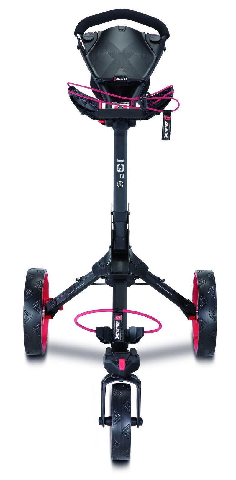 Big Max IQ2 360 manuálny golfový vozík, čierno/červená