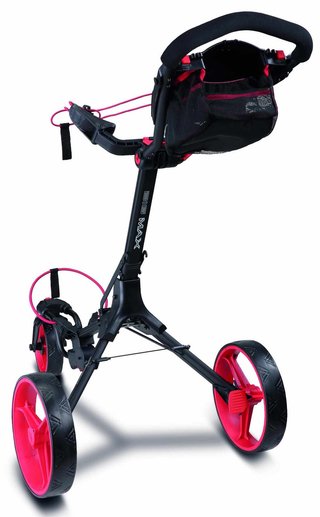 Big Max IQ2 360 manuálny golfový vozík, čierno/červená