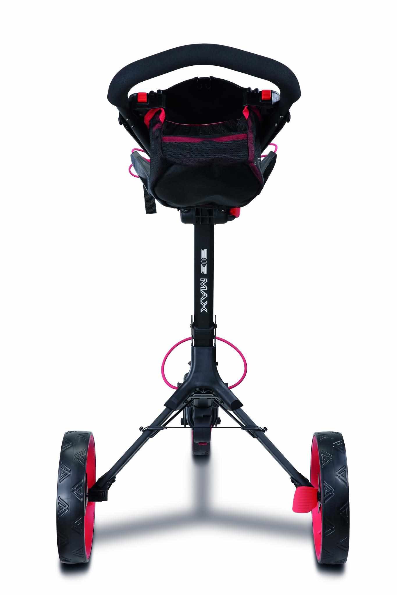 Big Max IQ2 360 manuálny golfový vozík, čierno/červená