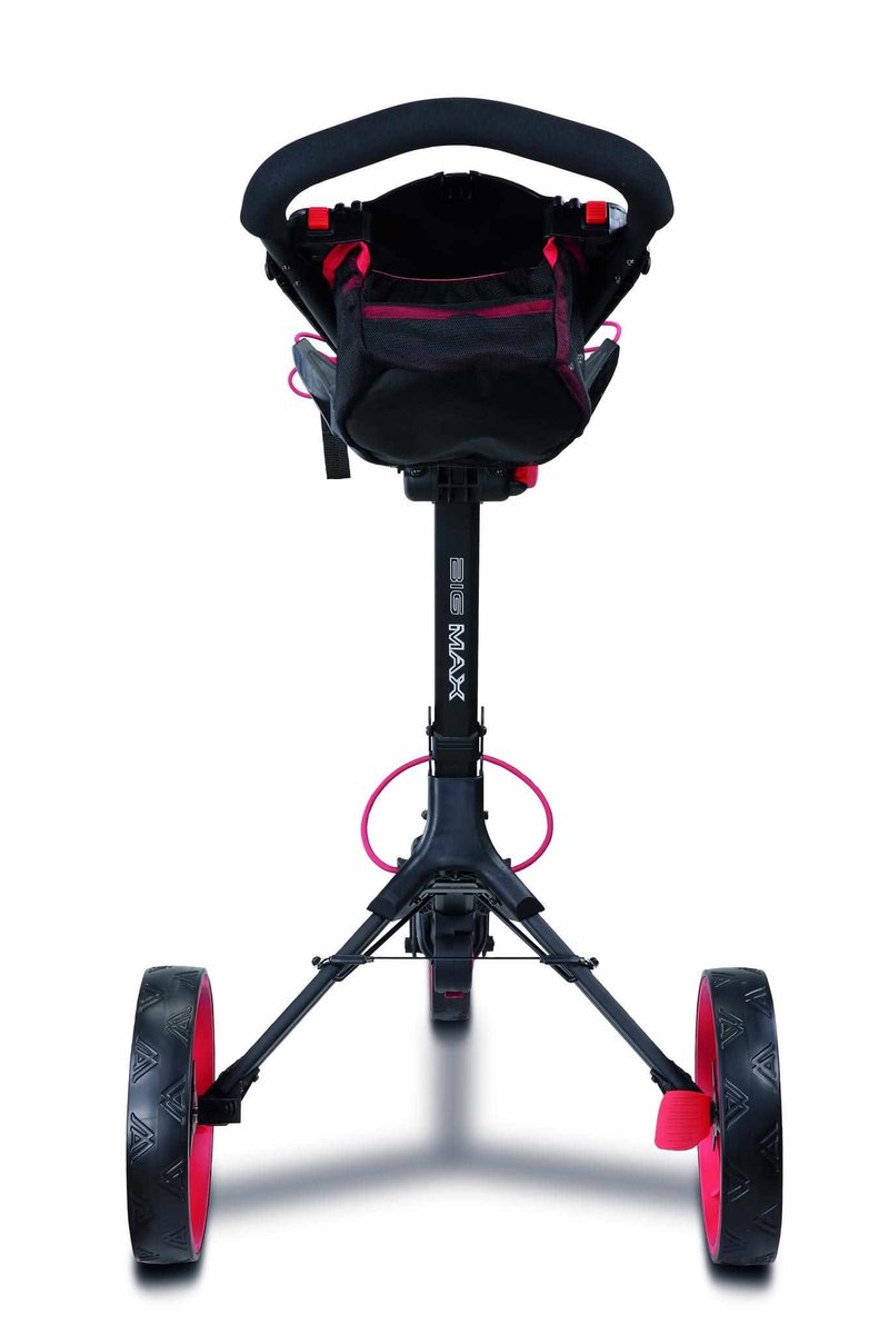 Big Max IQ2 360 manuálny golfový vozík, čierno/červená