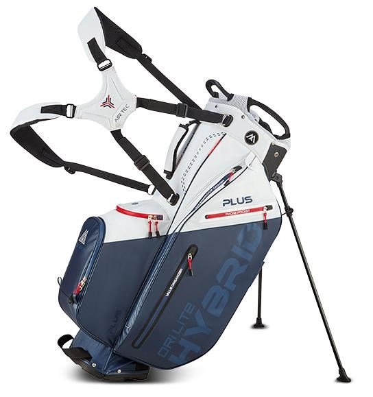 Big Max Dri Lite Hybrid Plus stand bag, biela/navy/červená