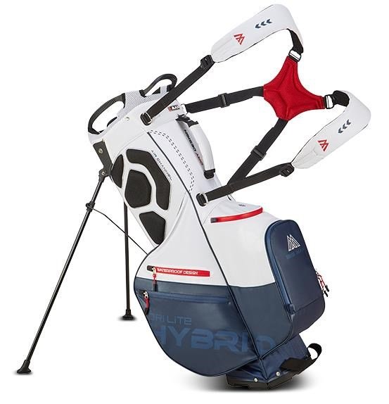 Big Max Dri Lite Hybrid Plus stand bag, biela/navy/červená