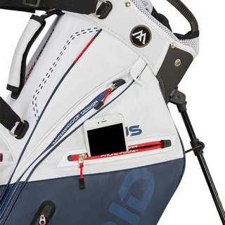 Big Max Dri Lite Hybrid Plus stand bag, biela/navy/červená