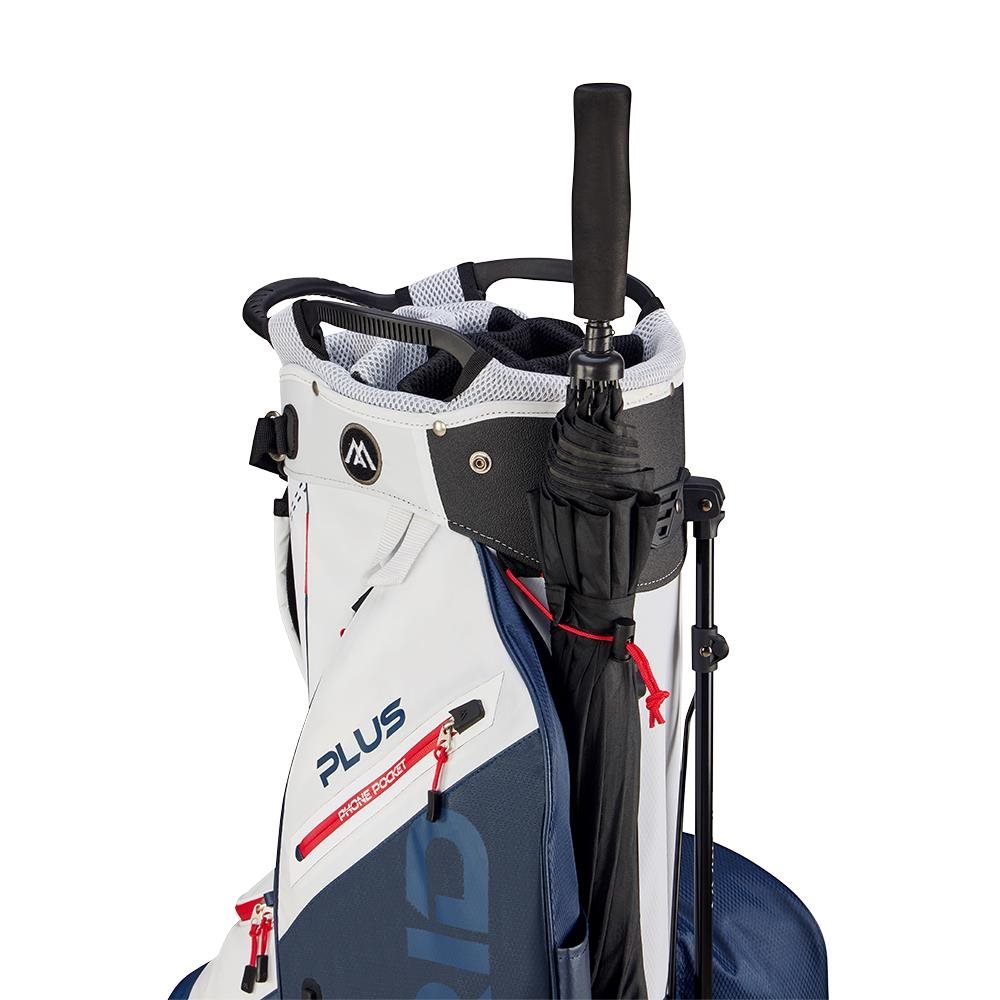 Big Max Dri Lite Hybrid Plus stand bag, biela/navy/červená