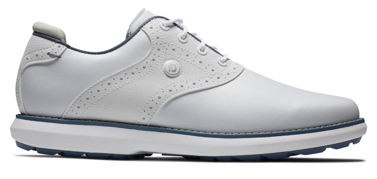 FootJoy Traditions Spikeless dámske golfové topánky, biele